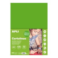 APLI barevný papír, A4, 170 g, trávově zelený