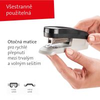 Novus sešívačka E 20, 20 listů, šedočerná (9)