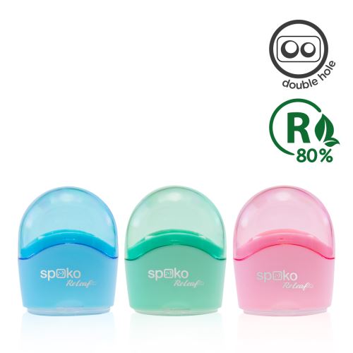 Spoko ReLeaf ořezávátko Candy Duo, s víčkem a kontejnerem, mix pastelových barev