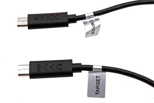 PremiumCord USB 2.0 kabel na propojení dvou chytrých telefonů, microUSB B(M)- microUSB B(M