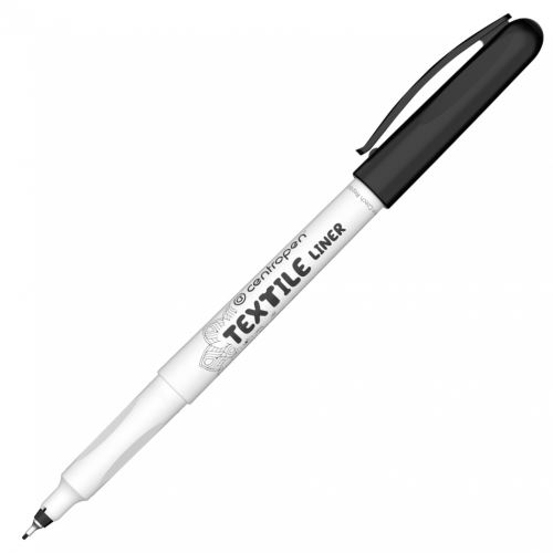Centropen značkovač 2639 TEXTILE černý kulatý hrot 0,6-0,8 mm
