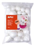 APLI polystyrenové koule, Jumbo pack, 100 ks, mix velikostí, bílé (2)