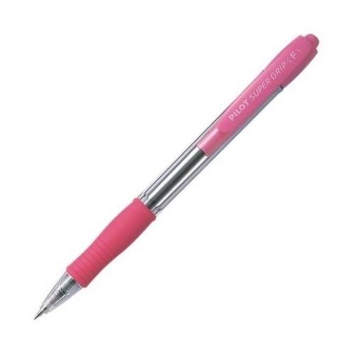 Kuličkové pero Pilot Super Grip F růžové hrot 0,7  stopa 0,27 mm