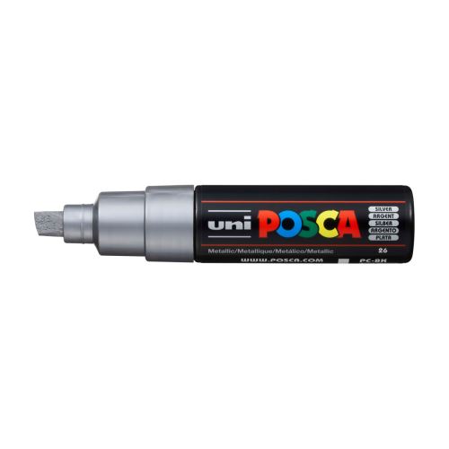 Posca popisovač PC-8K, 8 mm, stříbrná (26)