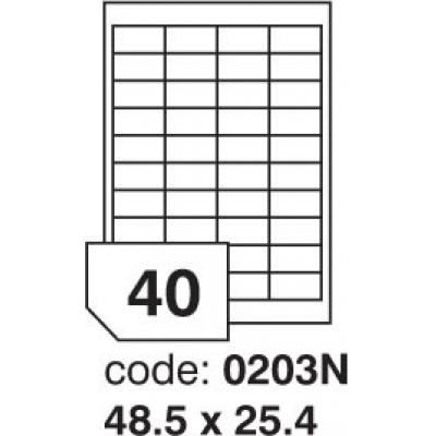 Samolepící etikety 48,5x25,4 40 etiket Azorellos