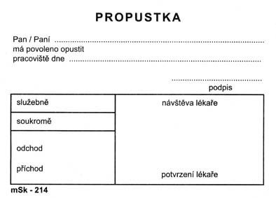 Propustka A7
