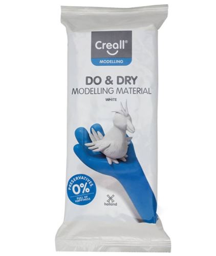 Modelovací hmota samotvrdnoucí DO&DRY HI, 500 g, bílá, Creall