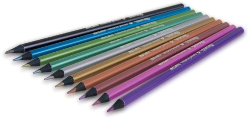 Pastelky kulaté metalické 10 barev Colorino