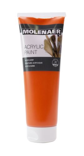 Akrylová barva MOLENAER 250 ml  oranžová