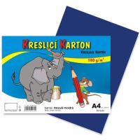 Kreslící karton tmavě modrý A4 180gr. / 50 ks