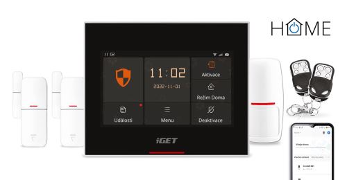 iGET HOME X5 - Inteligentní Wi-Fi/GSM alarm, v aplikaci i ovládání IP kamer a zásuvek, And
