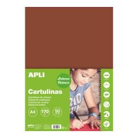 APLI barevný papír, A4, 170 g, hnědý