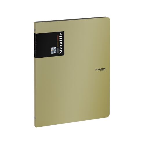 Pořadač 4-kroužek PP A4 2cm Metallic zlatá