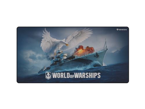 Herní podložka pod myš Genesis CARBON 500 WORLD of WARSHIPS, MAXI 90x45cm