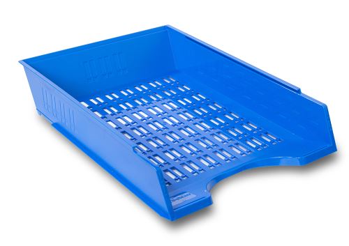 Zásuvka na spisy děrovaná modrá