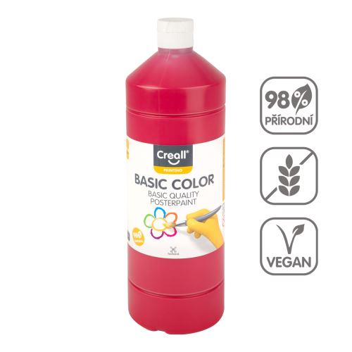 Creall temperová barva, 500 ml, tmavě červená
