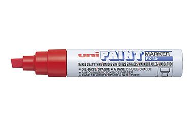 Popisovač UNI PX-30 PAINT Bold 4,0-8,5 červený