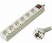 Prodlužovací přívod 230V, 2m, 6 zásuvek + vypínač