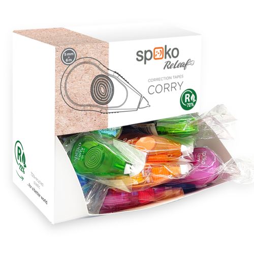 Spoko ReLeaf opravný strojek - Corry mini, 5 mm x 6 m, 36 ks, displej, mix barev