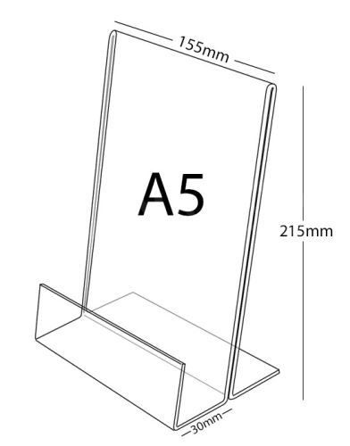 Plexi stojánek se zásobníkem A5 na výšku (s přednosem)