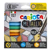 Carioca fixy Metallic, maxi hrot, 6 ks, mix barev (1)