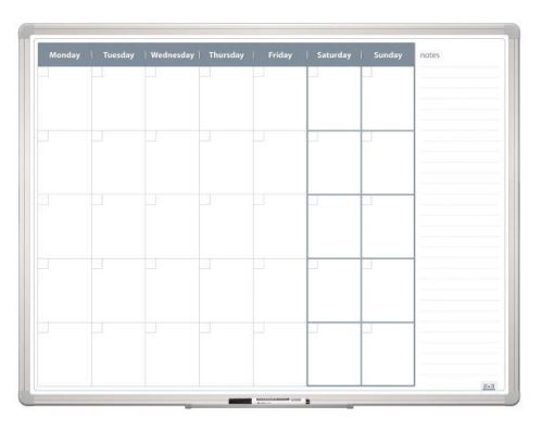 Měsíční plánovací tabule 120x90 - hliníkový rám