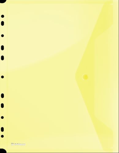 Obálka s drukem průhledná A4, euroděrování PP, žlutá
