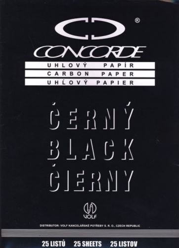 Uhlový papír - kopírák A4 černý 25 listů
