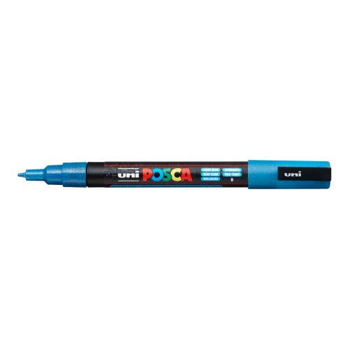 Posca popisovač PC-3ML, 0,9 - 1,3 mm, třpytivě světle modrá (L8)