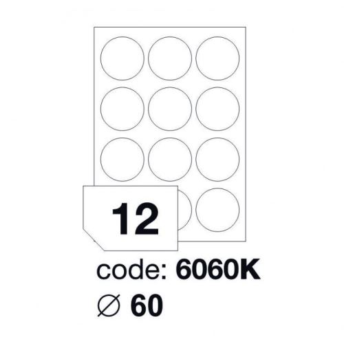 Etikety kolečka 60mm bílé/100 listů