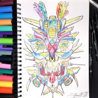 Posca popisovač PC-8K, 8 mm, zlatá (25) (5)