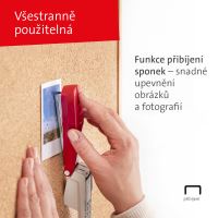 Novus sešívačka E 20, 20 listů, šedočervená lesk (10)