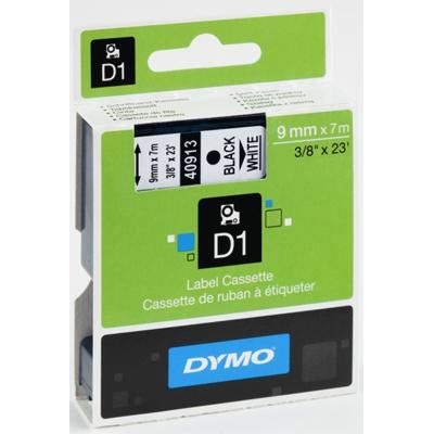 Páska kompatibilní pro DYMO D1 polyester (9mm x 7m) černá na bílé 40913/41913
