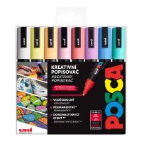 UNI Posca sada popisovačů PC-5M, 1,8 - 2,5 mm, pastelové barvy (8 ks) (6)