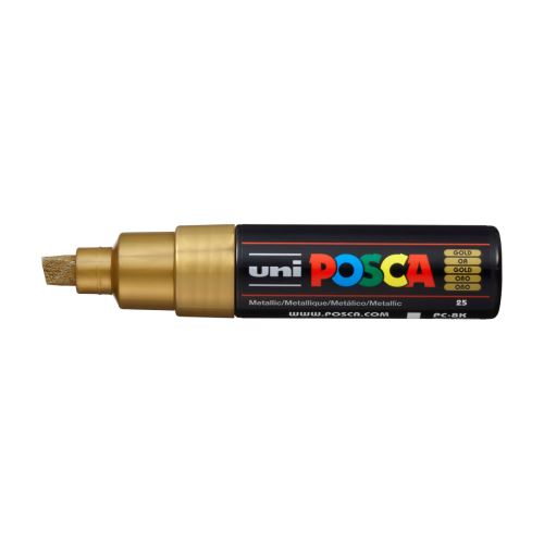 Posca popisovač PC-8K, 8 mm, zlatá (25)