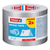 tesa textilní opravná páska - Repair Tape,  promo pack 2 ks, 50 m × 48 mm, silně lepivá, s