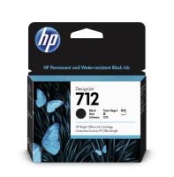 HP 712 Inkoustová náplň černá (80ml); 3ED71A, originál