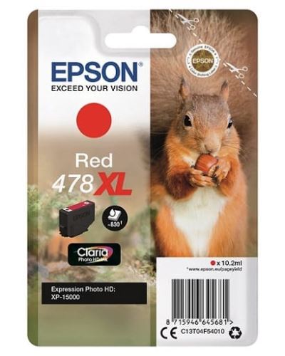 Epson Singlepack Red 478XL Claria Photo HD Ink, originál