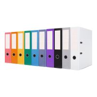 Office Products pákový pořadač Basic, A4/75 mm, PP, kovová lišta, modrý (4)