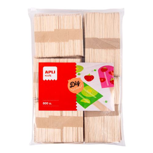 APLI nanuková dřívka, Jumbo pack, 800 ks, mix velikostí, přírodní