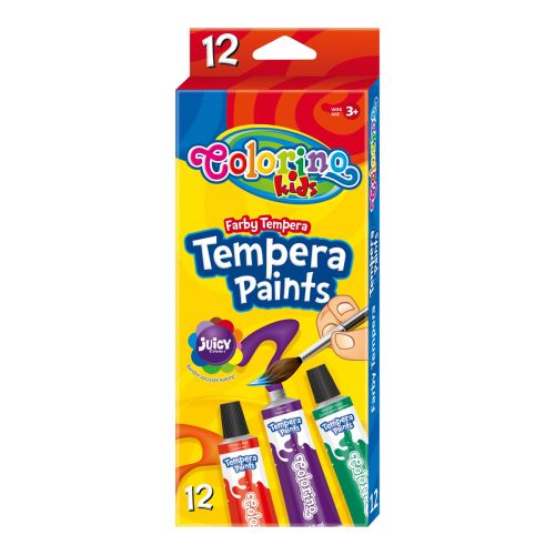 Colorino temperové barvy, tuba, 12 ml, 12 barev