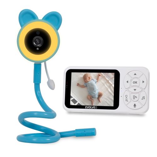 EVOLVEO Baby Monitor N35, dětská chůvička s kamerou,VOX,teploměr,noční vidění,RGB světlo,