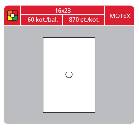 Cenové etikety MOTEX 16x23 bílé 