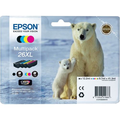 Epson T2636 Multip. 4-colours 26XL Claria Premium, originál
