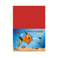 Kreslící karton červený A3 180gr. / 50 ks