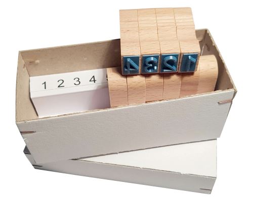 Dřevěná číslovačka 0-9 velikost 10mm