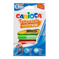 Carioca temperové barvy v tyčince, 6 ks, mix barev (1)