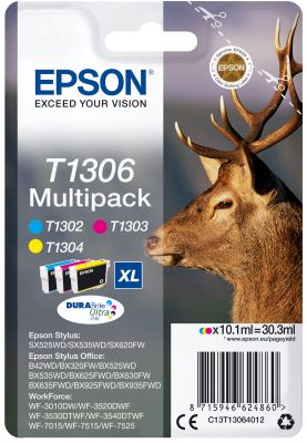 Epson Multipack 3-colours T1306 DURABrite UltraInk, originál
