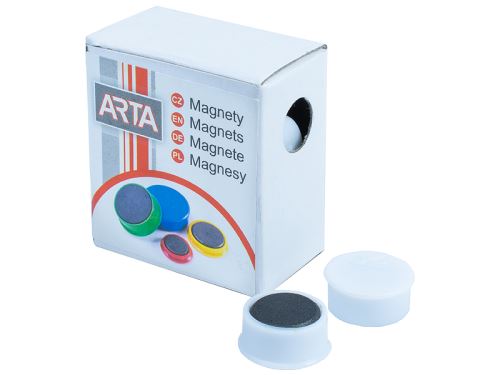 Magnet 16 mm bílý zalitý v plastu