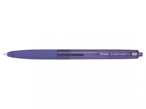 Kuličkové pero Pilot Super Grip- G, fialové,hrot M , stiskací
